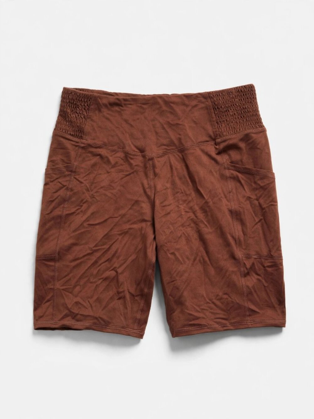 Maurices Brown Smocked-Waist Shorts Size L
